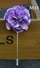 handmade men's brooches floral lapel pin for men suit long neddle m18