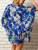 summer women chiffon floral kimono beach cardigan sheer cover up