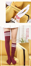 sexy socks striped long socks women long stockings warm thigh