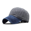 washed cotton pure color light board men's cap