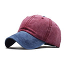 washed cotton pure color light board men's cap