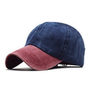 washed cotton pure color light board men's cap