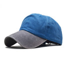 washed cotton pure color light board men's cap