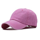 washed cotton pure color light board men's cap