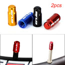 2pcs aluminum bicycle tire valve cap accessories