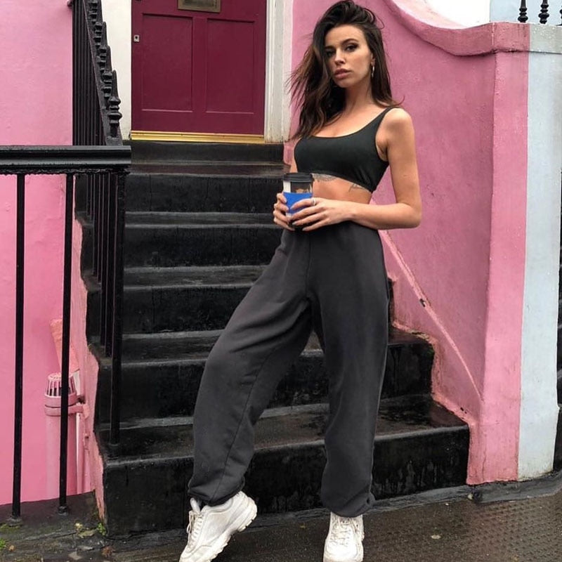 rockmore harajuku joggers wide leg sweatpants women trousers