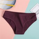 women's underpants soft cotton panties girls solid color briefs