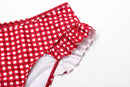 plaid sexy women bikini set new push up ruffles padded swimwear