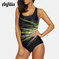 anfilia women one piece swimsuit printed sport swimwear