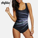 anfilia women one piece swimsuit printed sport swimwear
