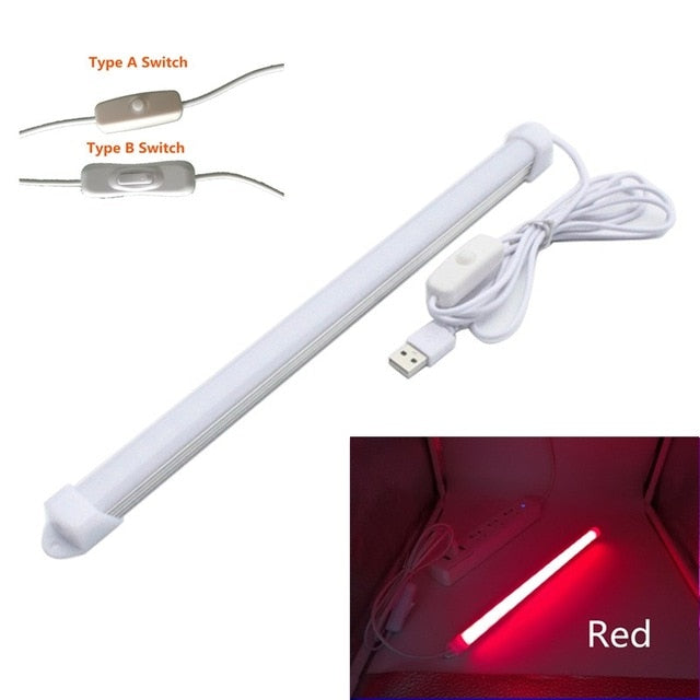 usb led tube light 5v 2835 smd led lamp 32cm 52cm rigid strip light bulb bar reading book desk lamp night light ultrathin closet