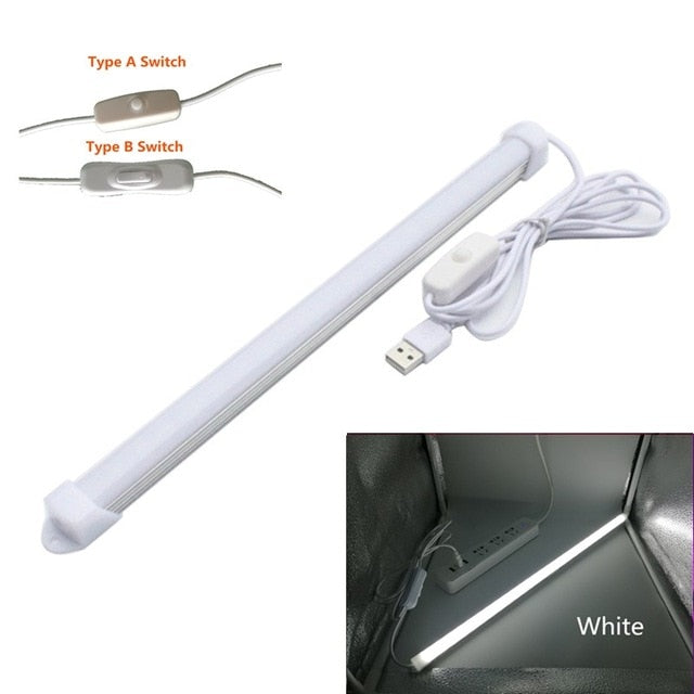 usb led tube light 5v 2835 smd led lamp 32cm 52cm rigid strip light bulb bar reading book desk lamp night light ultrathin closet