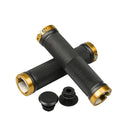 1 pair bicycle grips mountain bike lock on bicycle handlebars end grips gold
