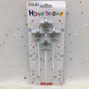 rose gold sliver red happy birthday letter cake birthday party festival supplies star-silver