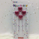 rose gold sliver red happy birthday letter cake birthday party festival supplies heart-red