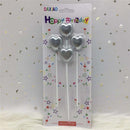 rose gold sliver red happy birthday letter cake birthday party festival supplies heart-silver