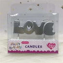 rose gold sliver red happy birthday letter cake birthday party festival supplies love-silver