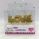 rose gold sliver red happy birthday letter cake birthday party festival supplies love-gold