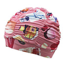 swimming hat women girls long hair bathing cap swimming cap pleated flower 8