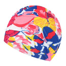 swimming hat women girls long hair bathing cap swimming cap pleated flower 13