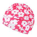 swimming hat women girls long hair bathing cap swimming cap pleated flower 14