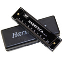 harmonica key of c 10 hole  diatonic harmonica c with case for beginner black
