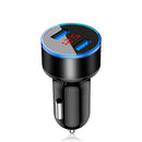 lovebay 3.1a led display dual usb car charger universal mobile phone black