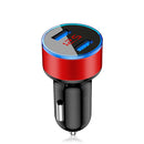 lovebay 3.1a led display dual usb car charger universal mobile phone red