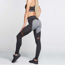 normov heart-shaped splice leggings woman casual mesh