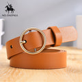 women belt genuine leather new punk style fashion yq01 brown gold / 105cm