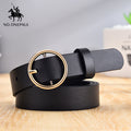 women belt genuine leather new punk style fashion yq01 black gold / 105cm