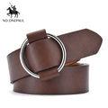 women belt genuine leather new punk style fashion ykwq coffee / 105cm