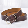 women belt genuine leather new punk style fashion mko coffee / 105cm