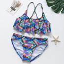 children's swimwear two piece flamingo swimsuit for girls