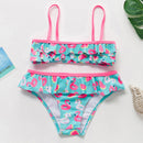 children's swimwear two piece flamingo swimsuit for girls