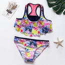 children's swimwear two piece flamingo swimsuit for girls