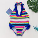 children's swimwear two piece flamingo swimsuit for girls