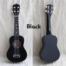 21 inch ukelele soprano 4 strings hawaiian spruce basswood guitar deep black / 21 inches