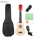 21 inch ukelele soprano 4 strings hawaiian spruce basswood guitar burlywood / 21 inches