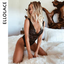 ellolace summer lace bodysuit women floral embroidery