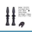 bicycle 1pair presta valve for road mtb bicycle tubeless tires brass 48mm black 1 pair