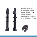 bicycle 1pair presta valve for road mtb bicycle tubeless tires brass 60mm black 1 pair