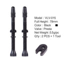 bicycle 1pair presta valve for road mtb bicycle tubeless tires brass 78mm black 1 pair