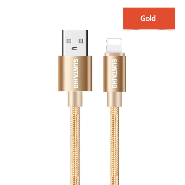 suntaiho 2.4a usb cable for iphone charger cable xs max xr x usb fast