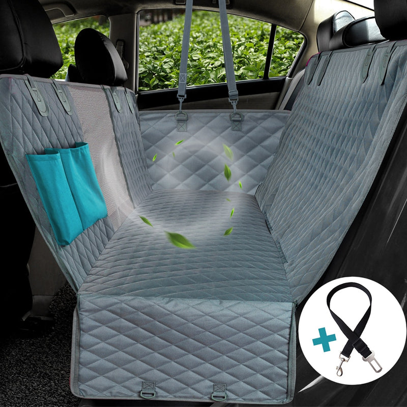 dog car seat cover view mesh waterproof pet carrier car rear