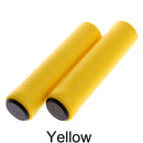 1pair anti-slip soft silicone rubber bicycle handlebar grip yellow