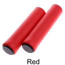 1pair anti-slip soft silicone rubber bicycle handlebar grip red
