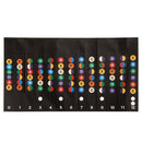 guitar fretboard notes map labels sticker fingerboard fret decals for 6 string black