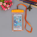 summer luminous waterproof pouch swimming gadget beach dry bag orange