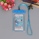 summer luminous waterproof pouch swimming gadget beach dry bag blue color